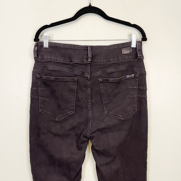 Seven7 Jeans Women 14 Black Denim Ankle Slim Fit Skinny Mid Rise Casual Stretch - Picture 4 of 9